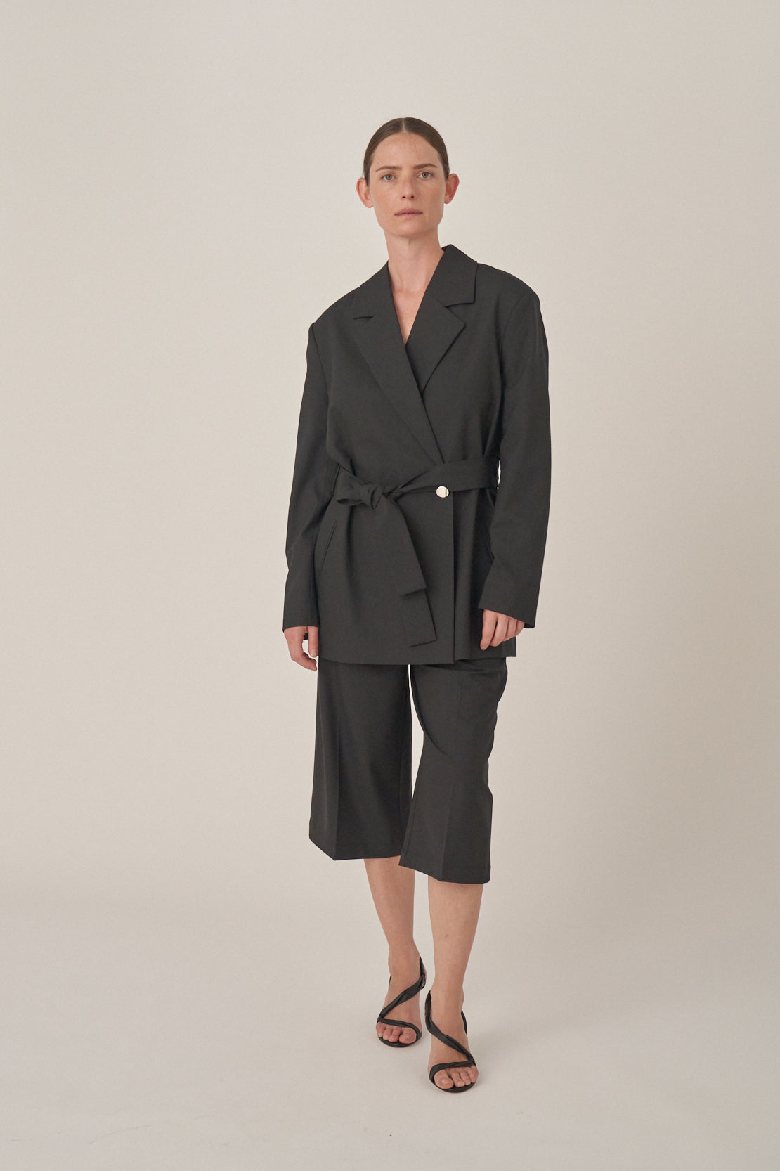 Sword Belted Blazer - Black
