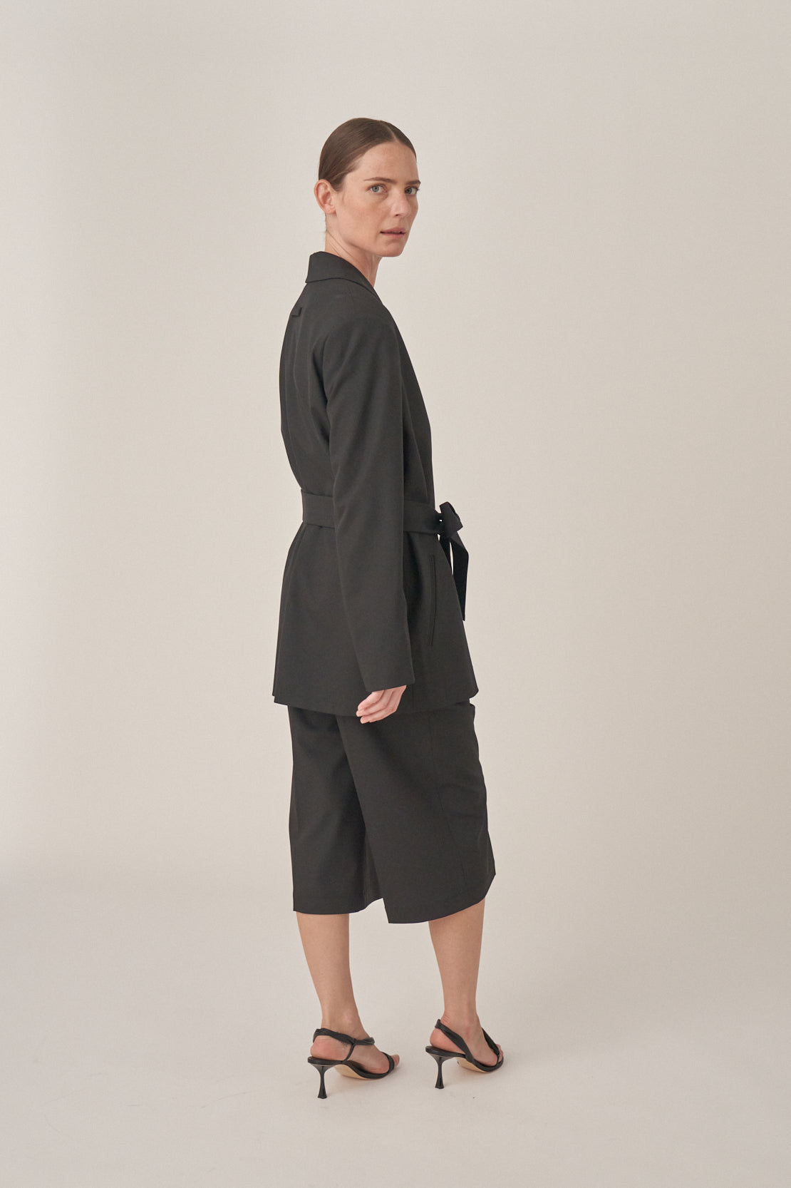 Sword Belted Blazer - Black