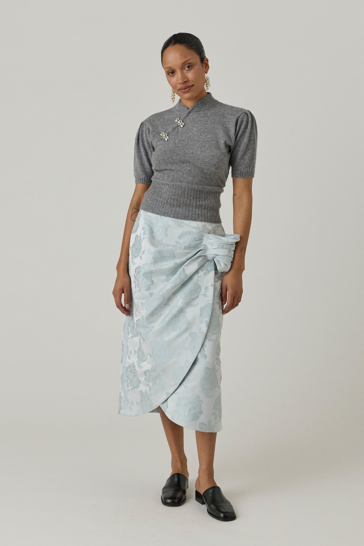 Mandarin Collar Cashmere Jumper
