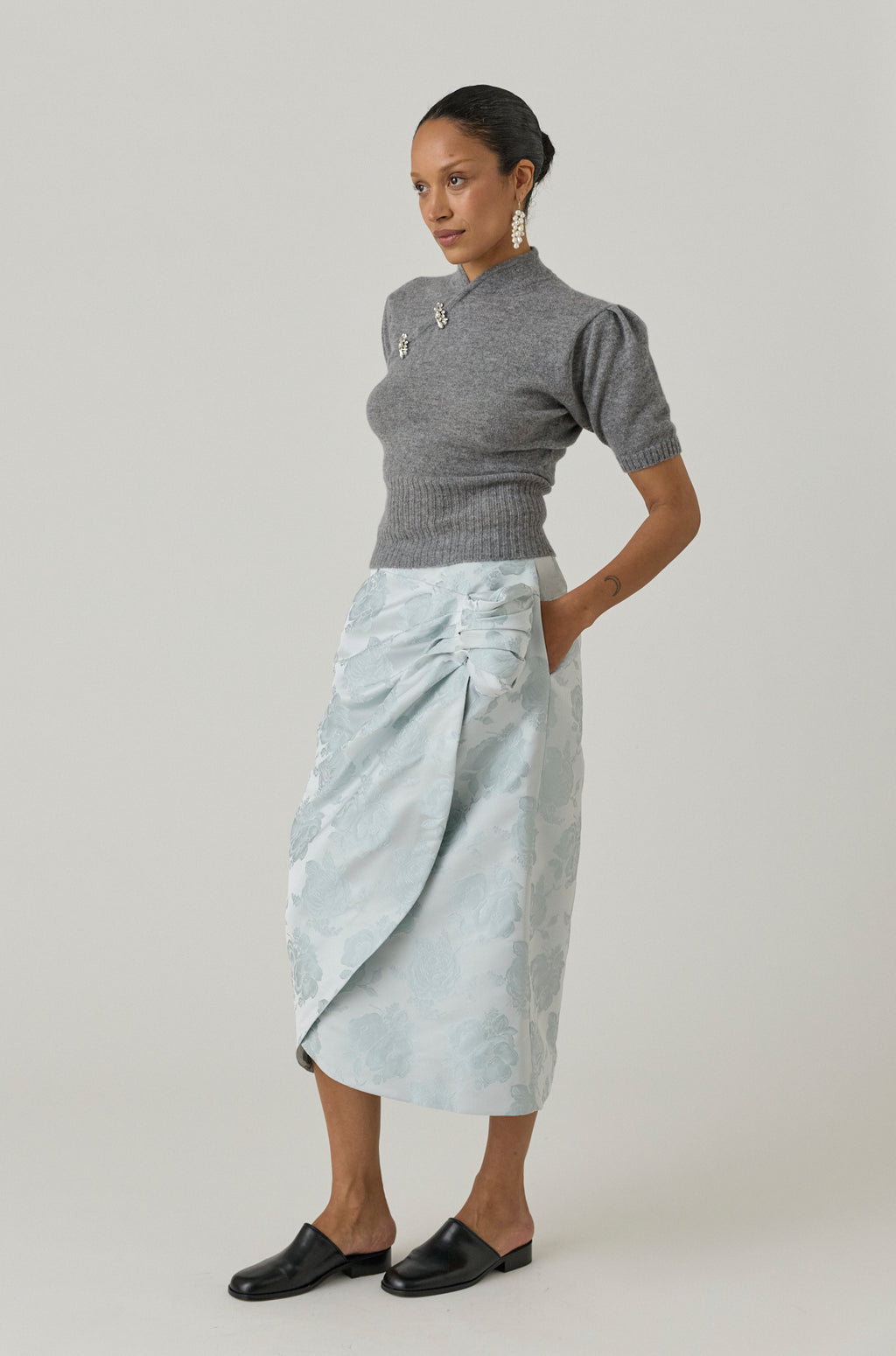 Mandarin Collar Cashmere Jumper