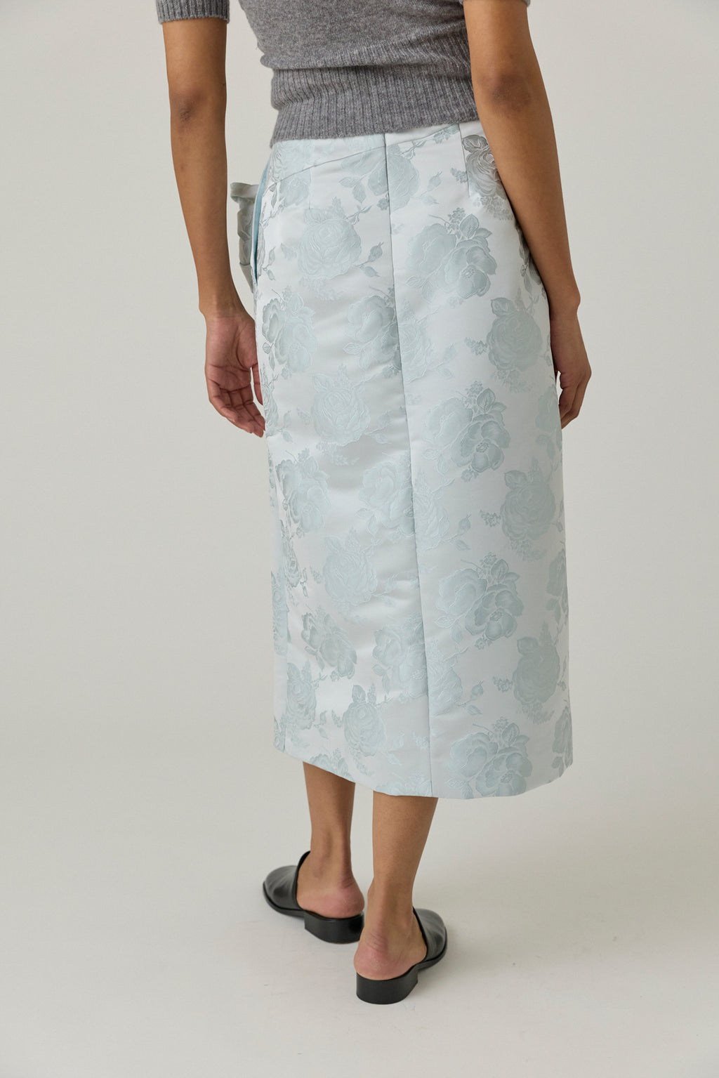 Gathered Flower Sash Skirt