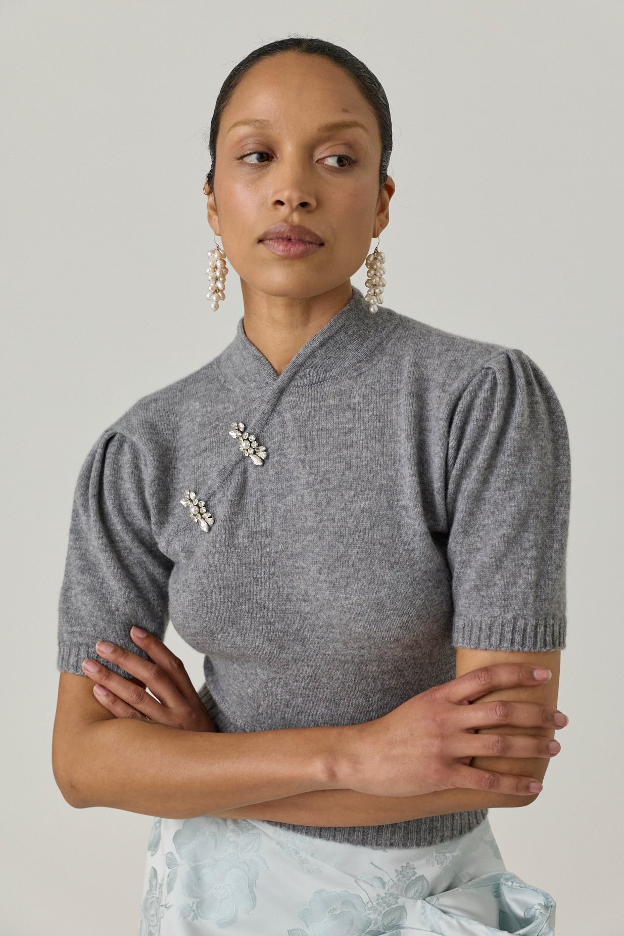 Mandarin Collar Cashmere Jumper