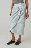 Gathered Flower Sash Skirt