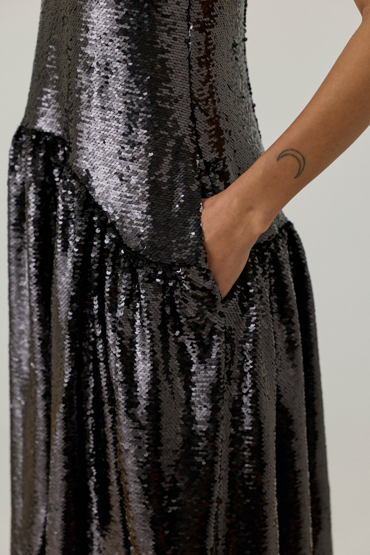 Tapered Back Flounce Dress
