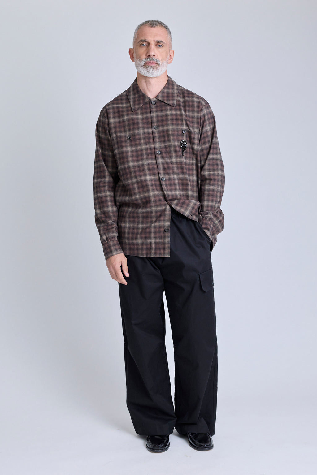 Military Flannel Shirt w/ Embellishments