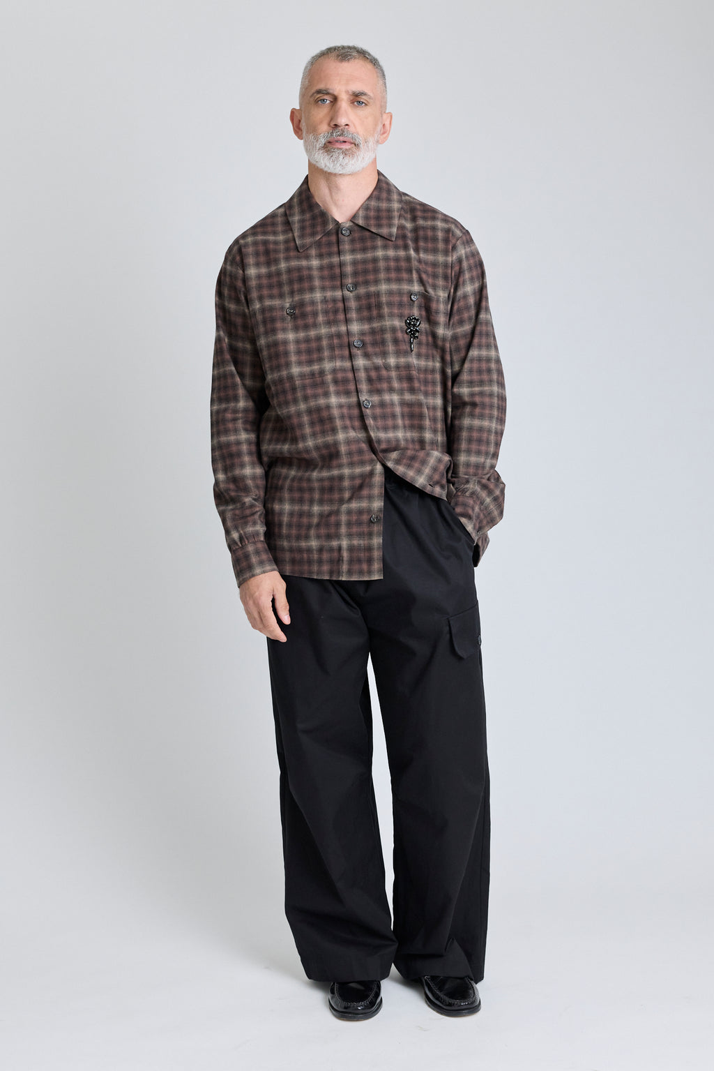 Military Flannel Shirt w/ Embellishments
