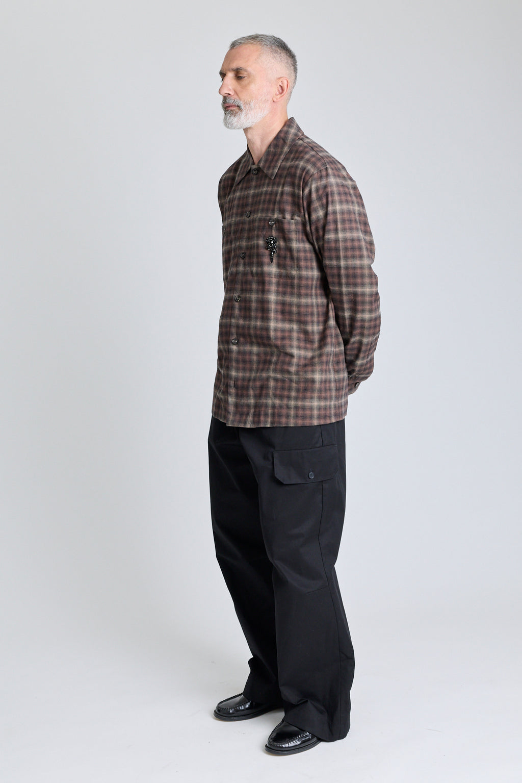 Military Flannel Shirt w/ Embellishments