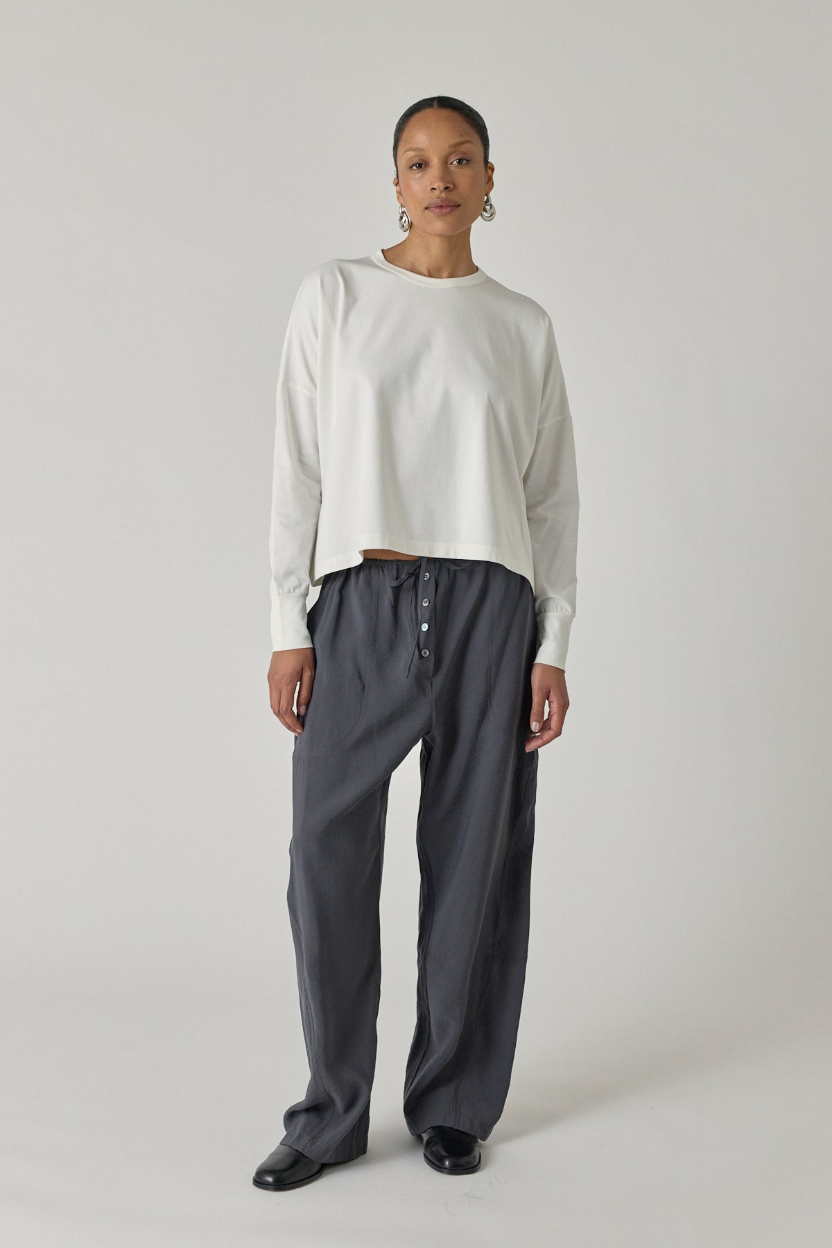 Draw Cord Pants - Coal