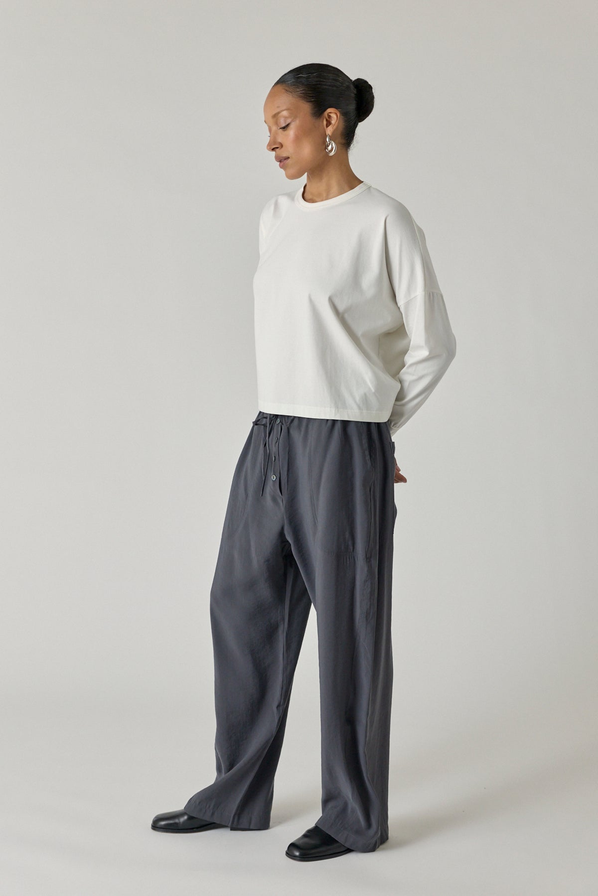 Draw Cord Pants - Coal
