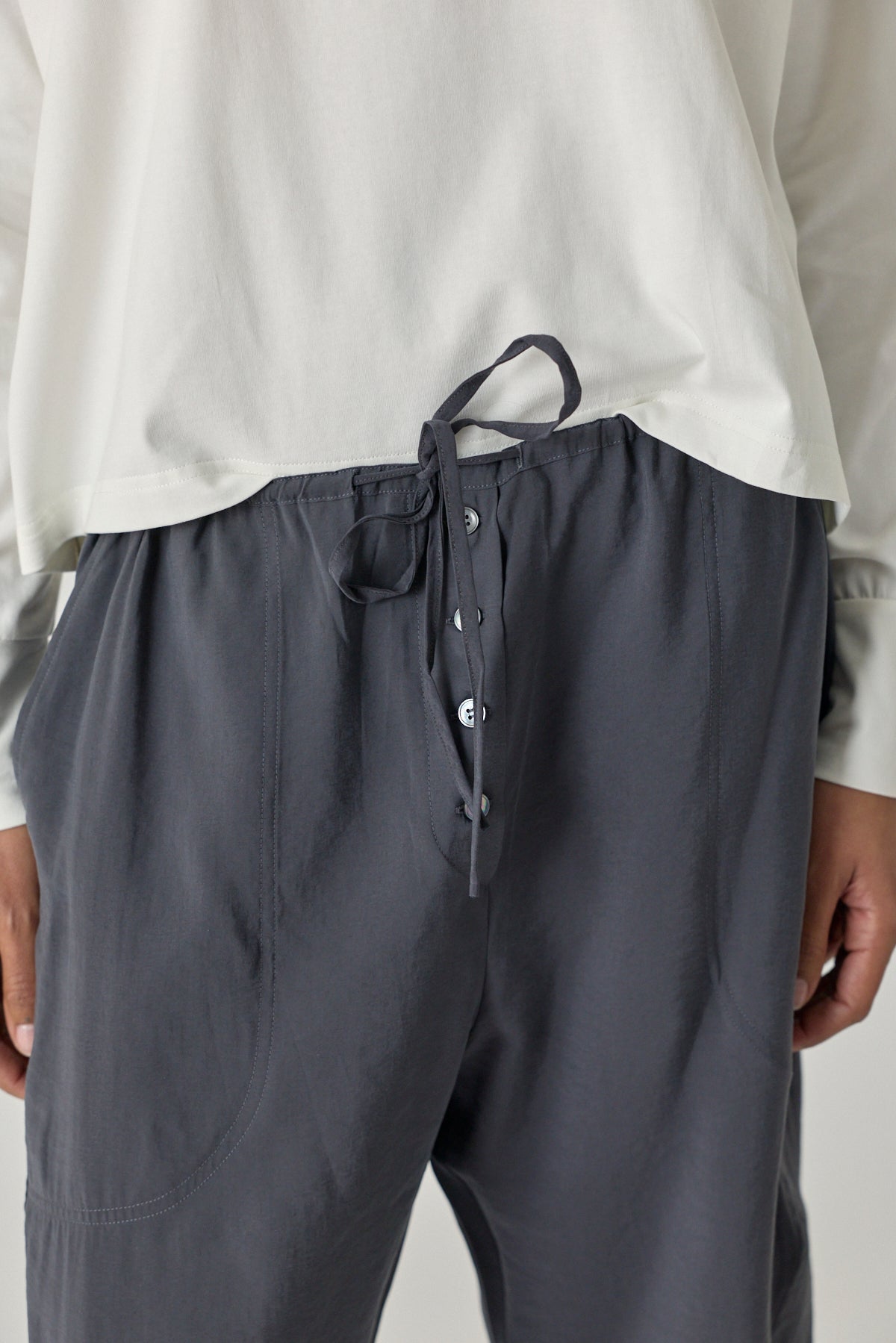 Draw Cord Pants - Coal