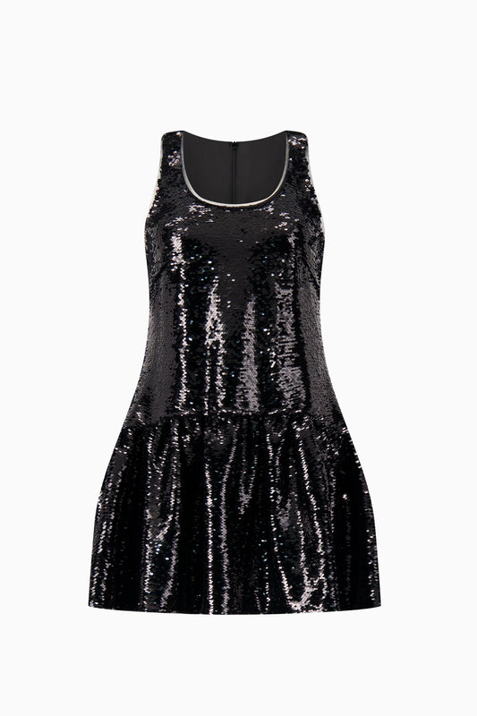 Tapered Back Peplum Mini Dress