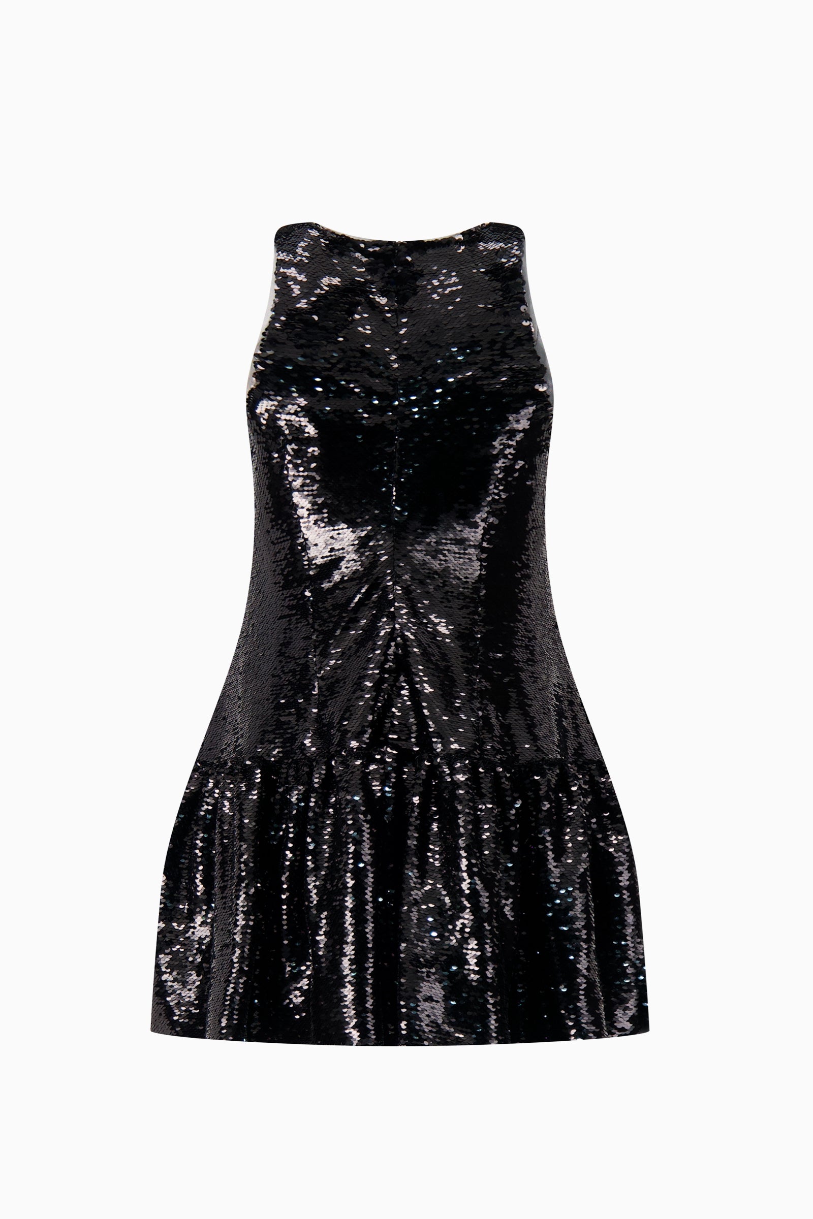 Tapered Back Peplum Mini Dress