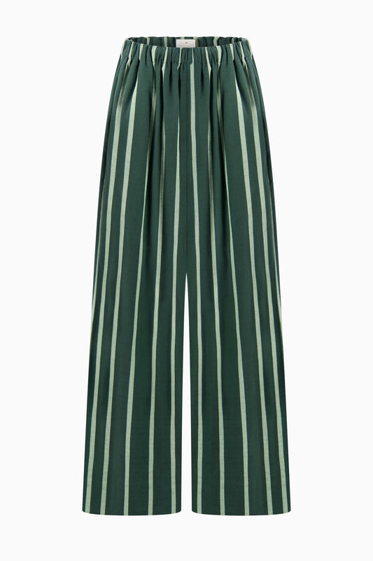 The Wide Leg Pant - Pine Wasabi