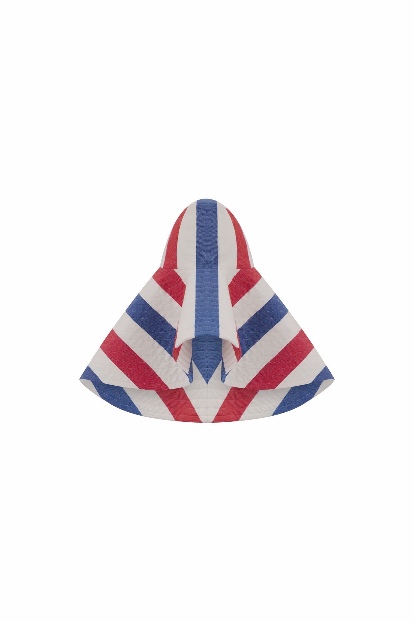 The Long Pamela Hat - Blue/Red Stripe