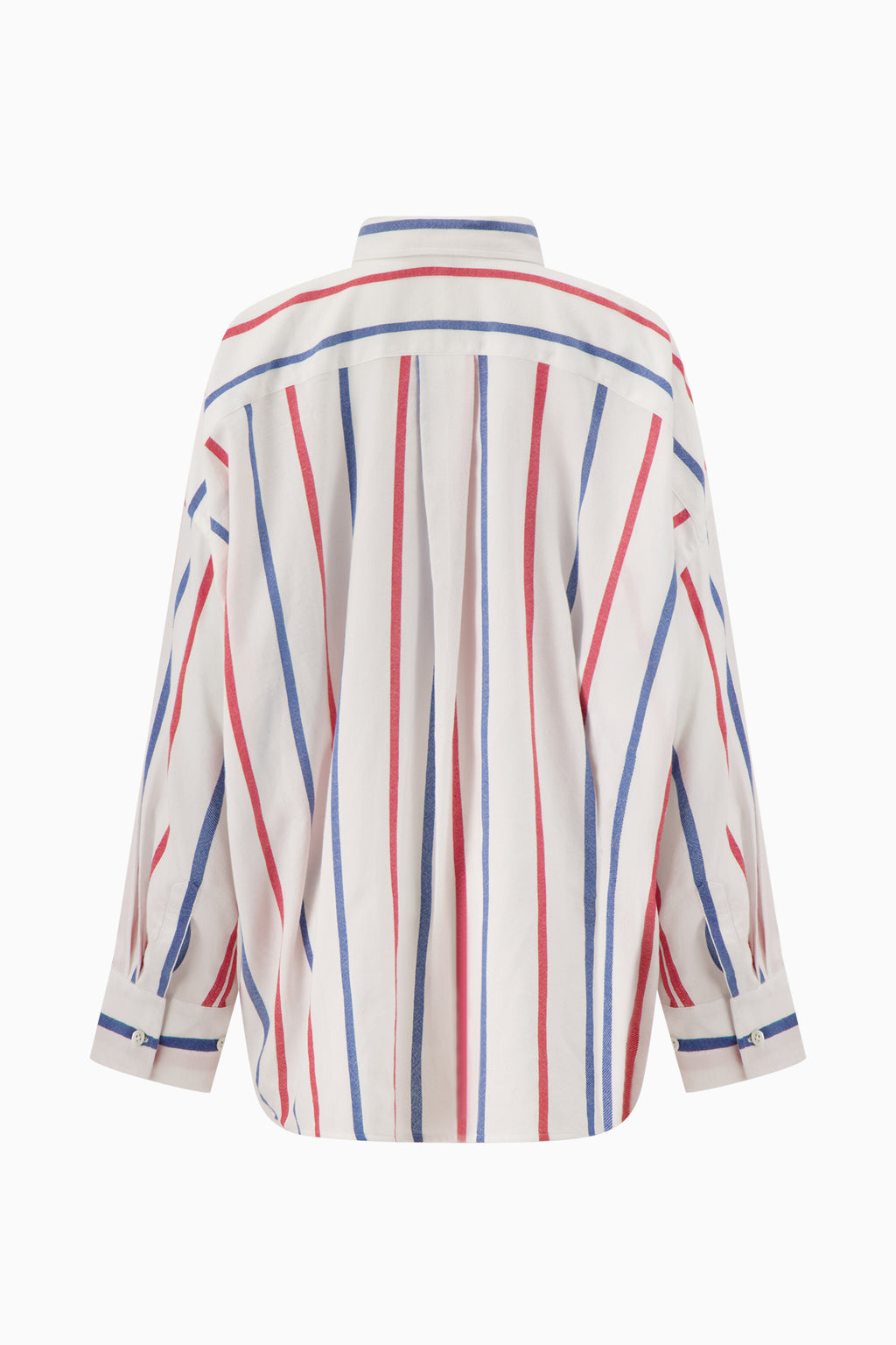 The Oversized Shirt - Blue/Red Stripe