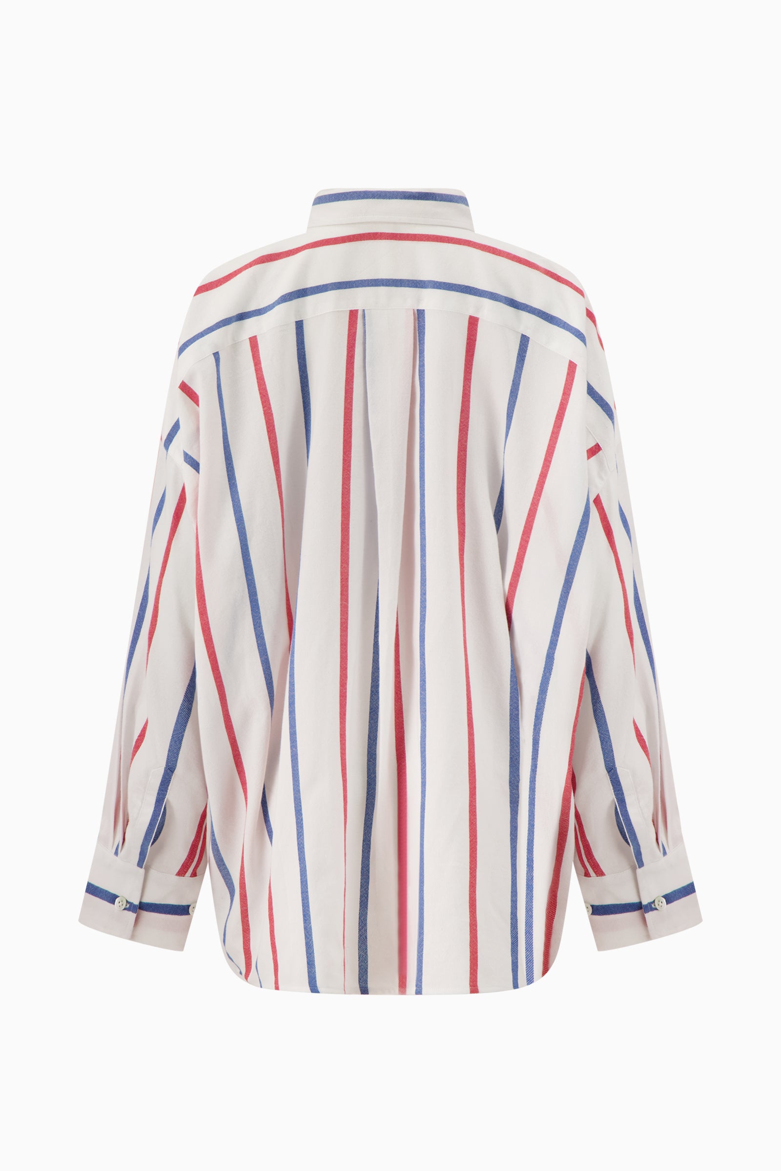 The Oversized Shirt - Blue/Red Stripe