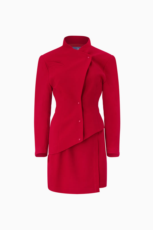 Thierry Mugler Red Wool Suit