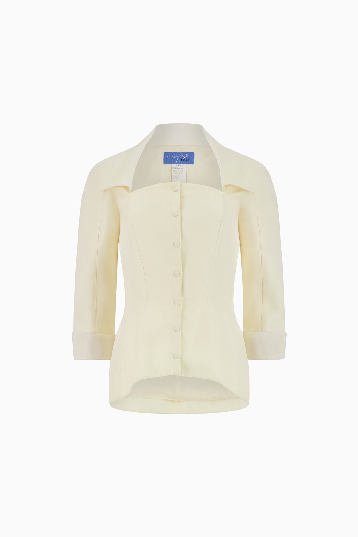 Thierry Mugler Skirt Suit with Iridescent Collar