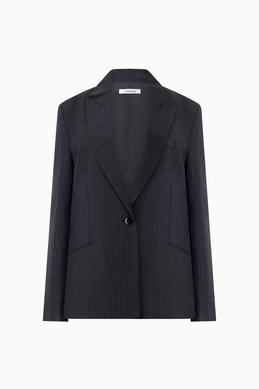 Unisex Pinstripe Simple Blazer