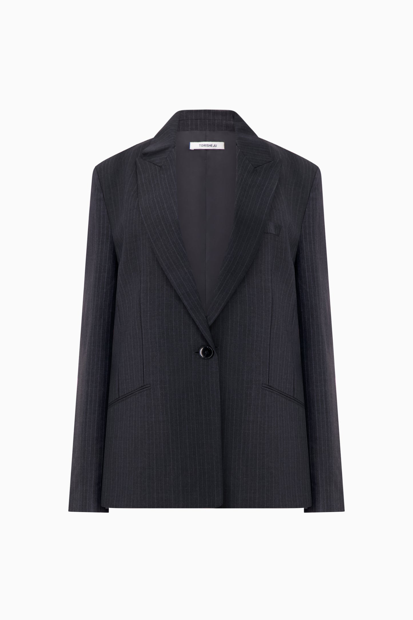 Unisex Pinstripe Simple Blazer