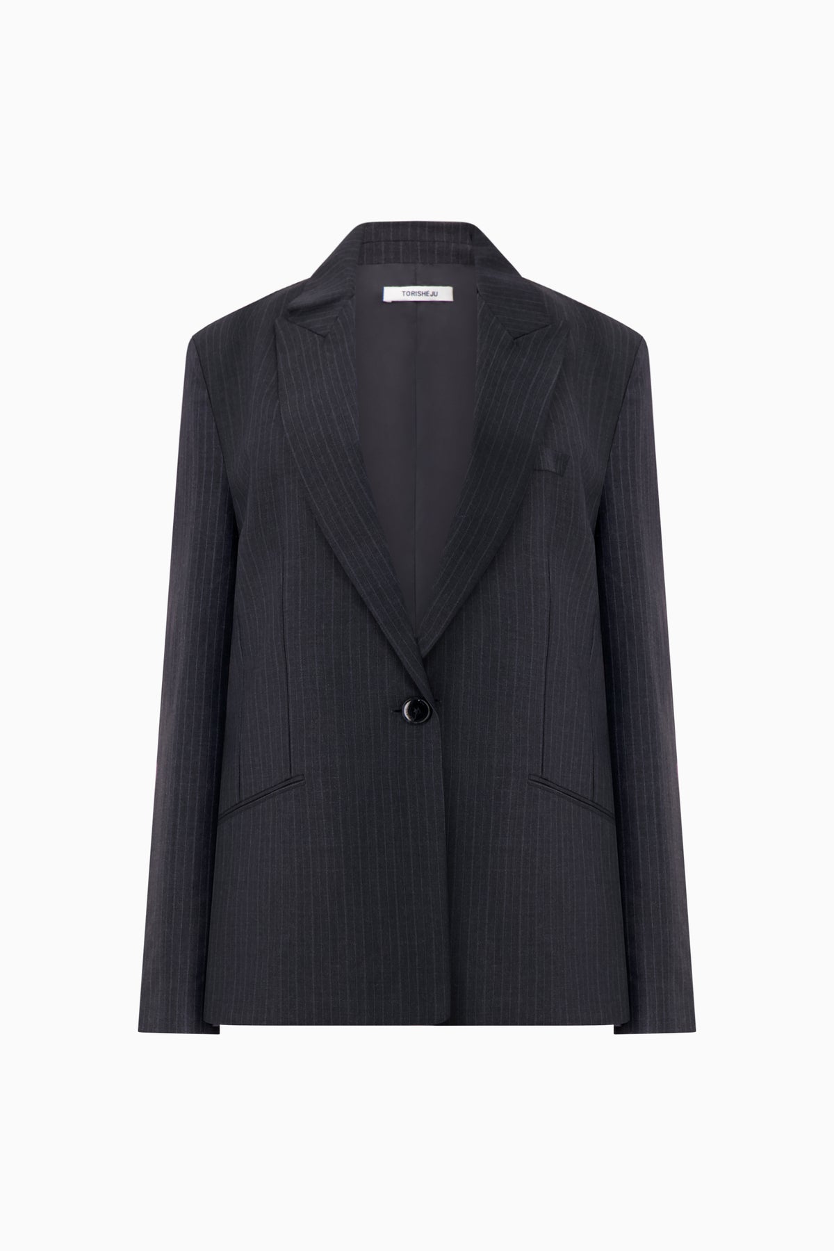 Unisex Pinstripe Simple Blazer