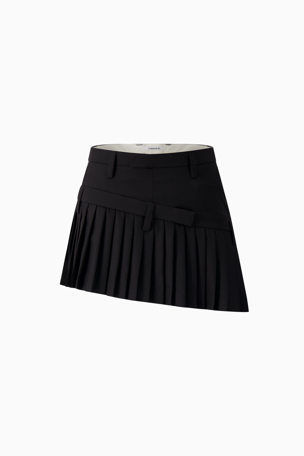 Unisex Double Pleated Mini Skirt