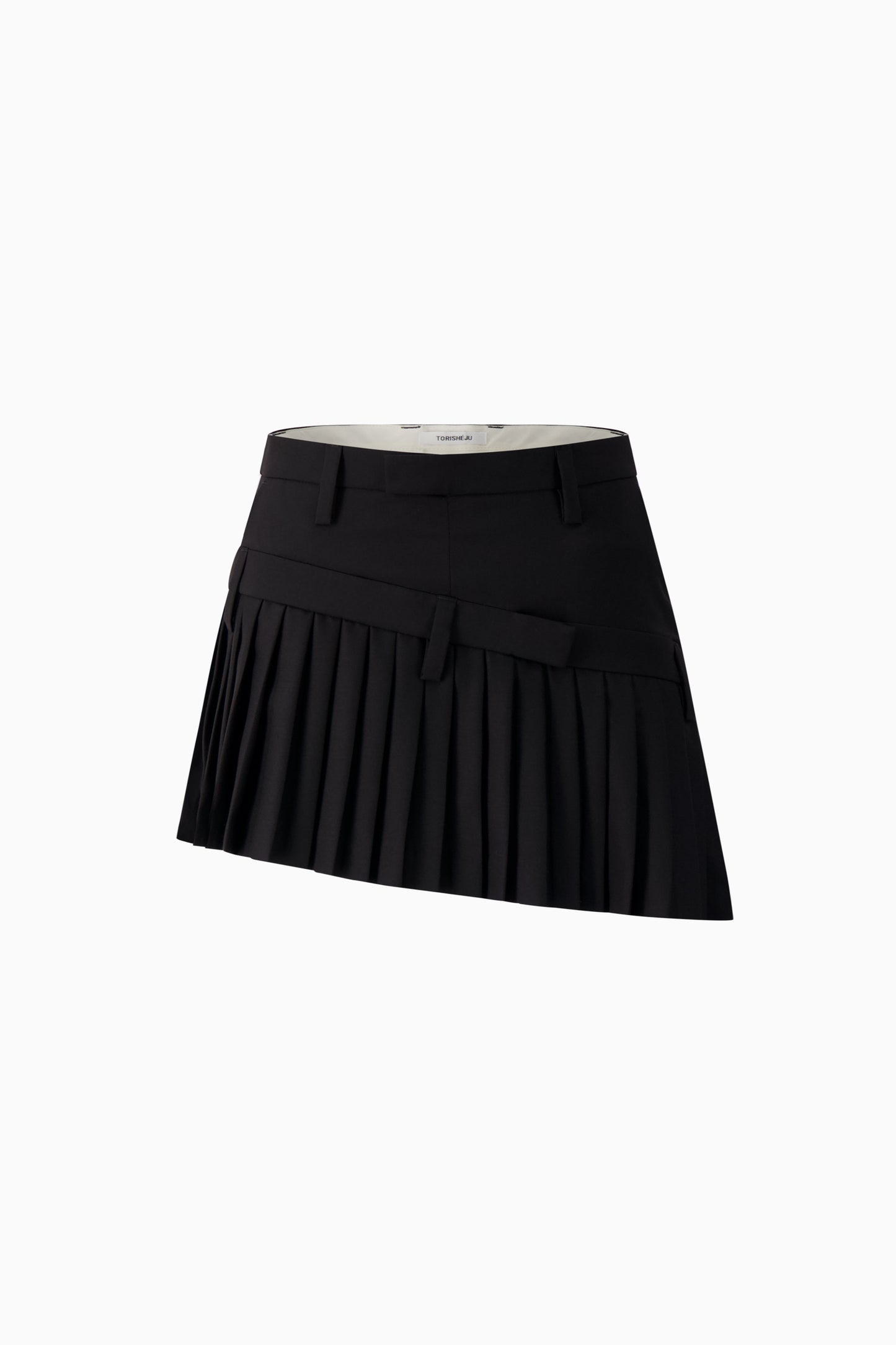 Unisex Double Pleated Mini Skirt