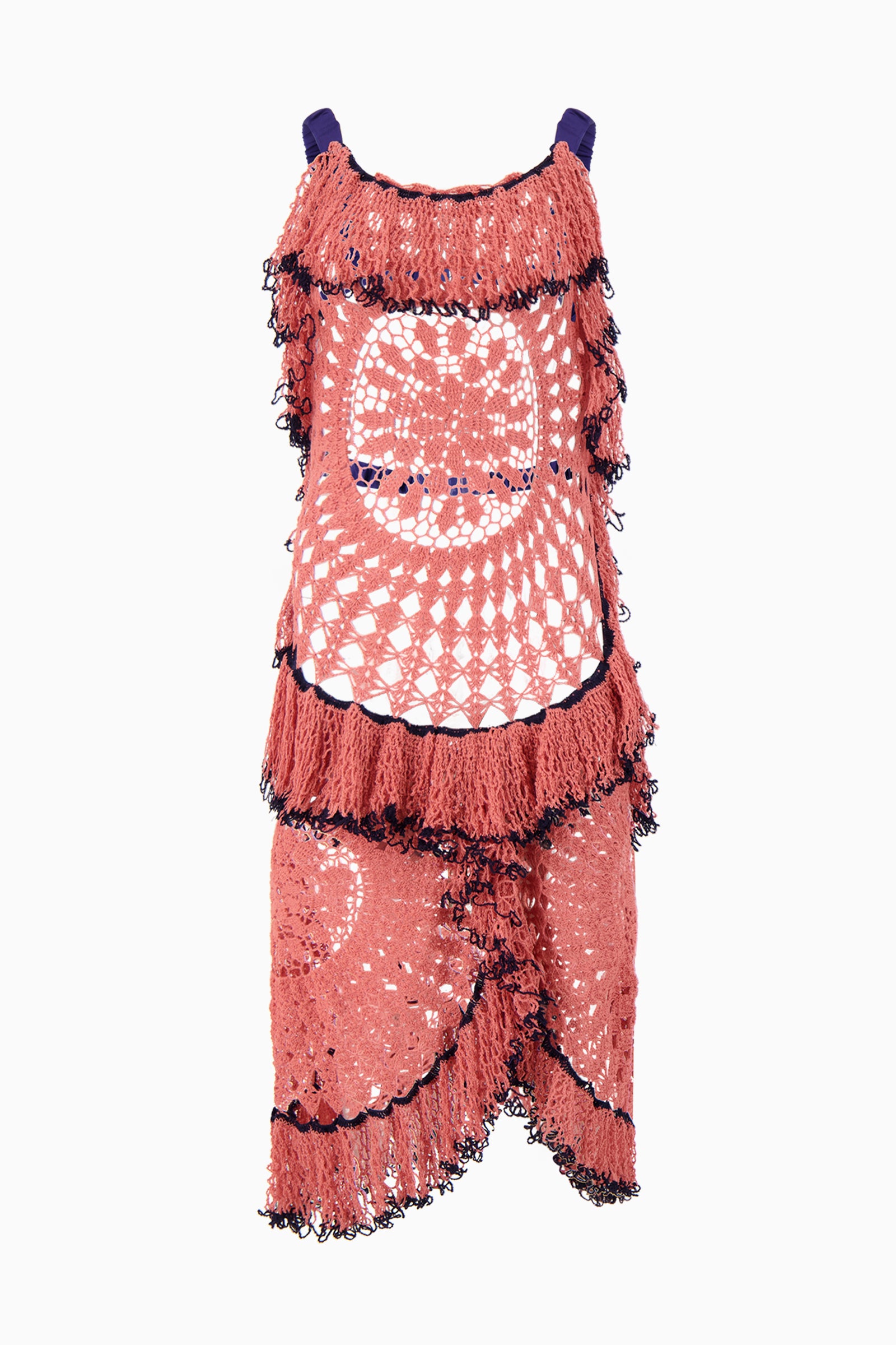Trio Web Dress - Guava