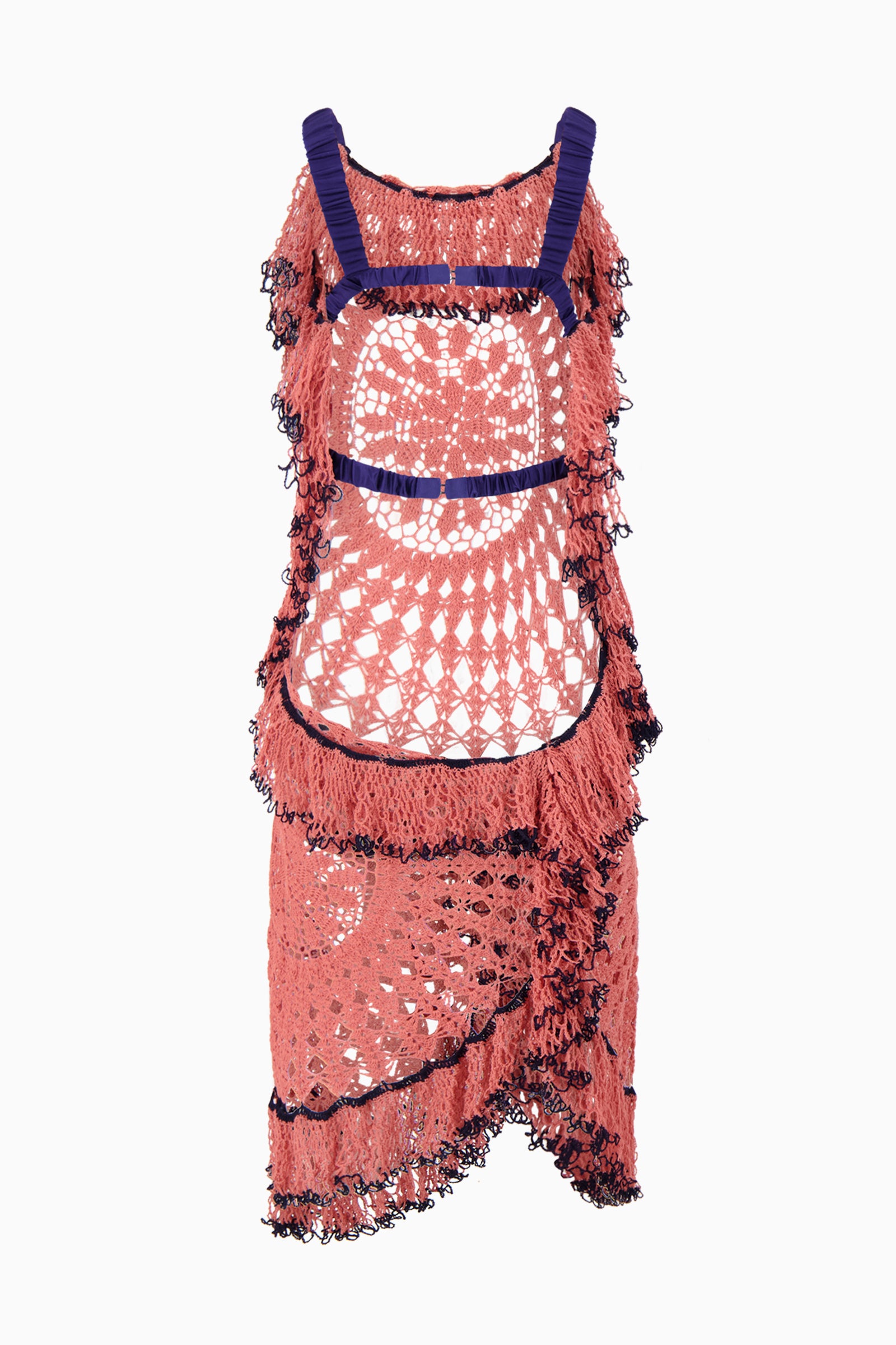 Trio Web Dress - Guava