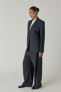 Unisex Pinstripe Simple Blazer