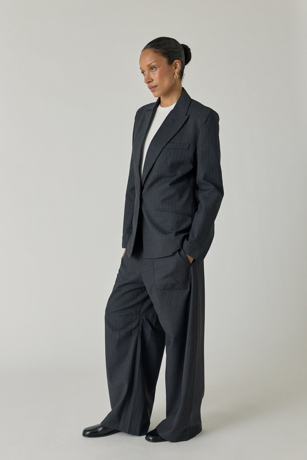 Unisex Tailored Pinstripe Cargo Pants