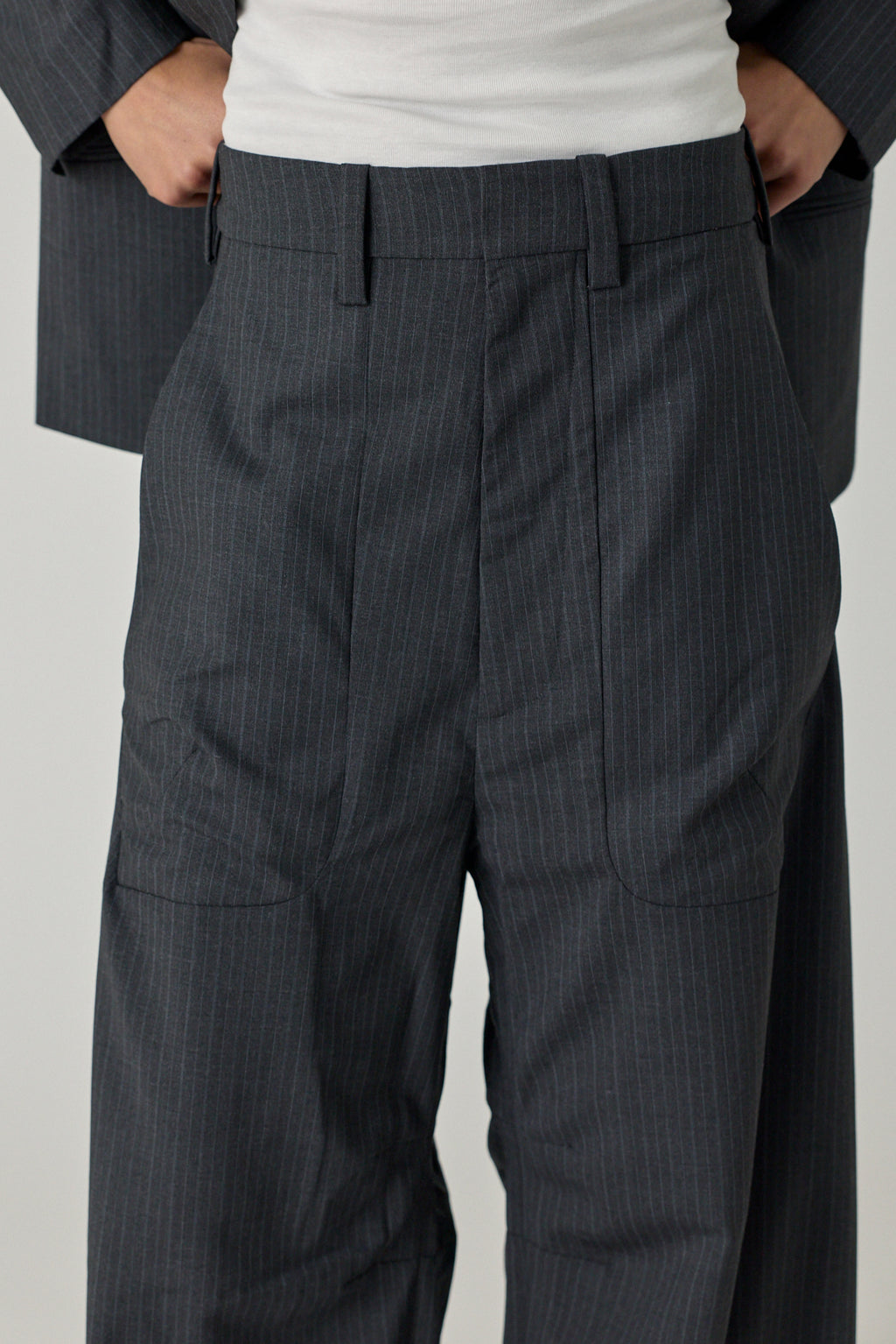 Unisex Tailored Pinstripe Cargo Pants