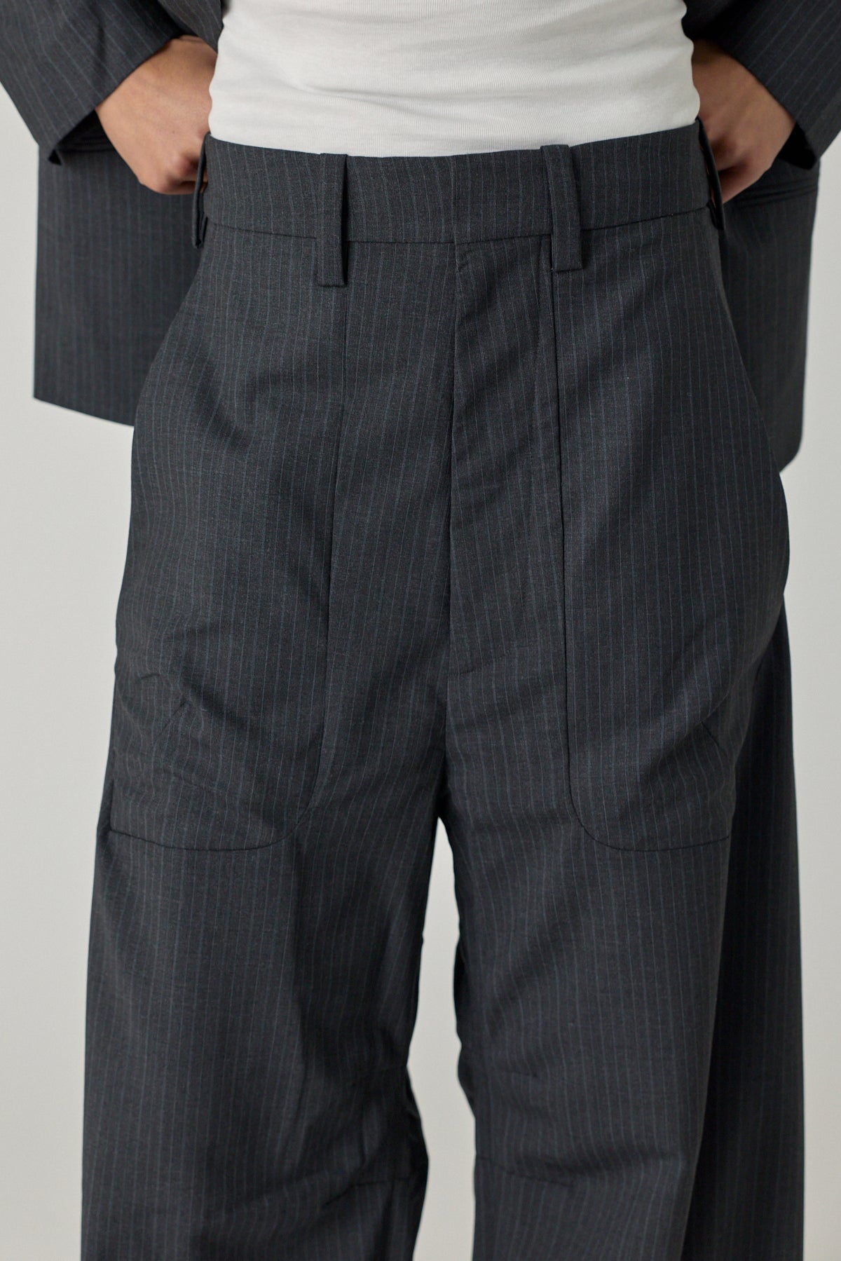 Unisex Tailored Pinstripe Cargo Pants