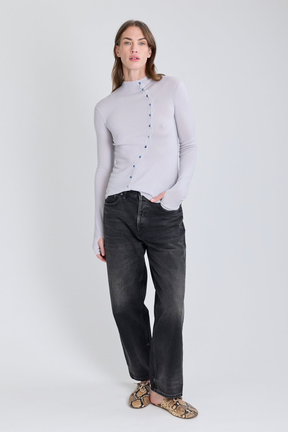 Porcelain Silk Cashmere Top