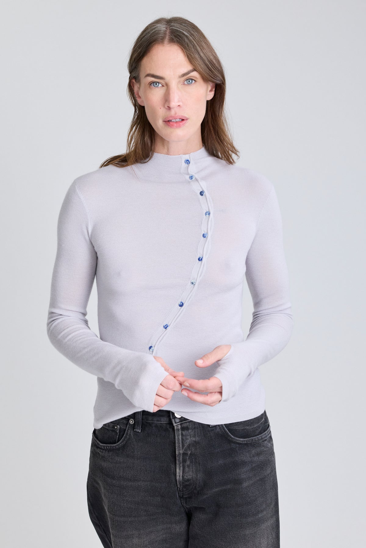 Porcelain Silk Cashmere Top