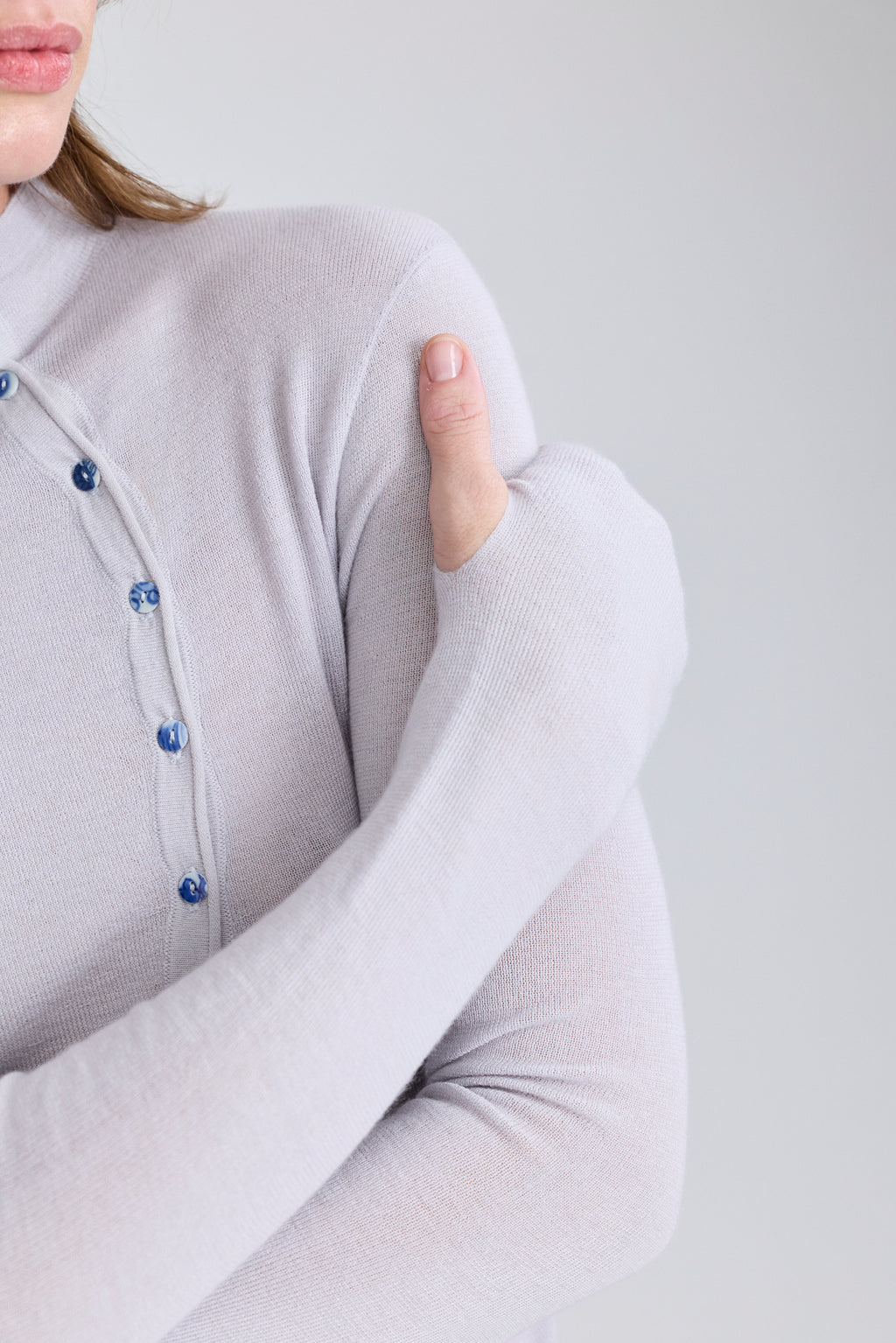 Porcelain Silk Cashmere Top