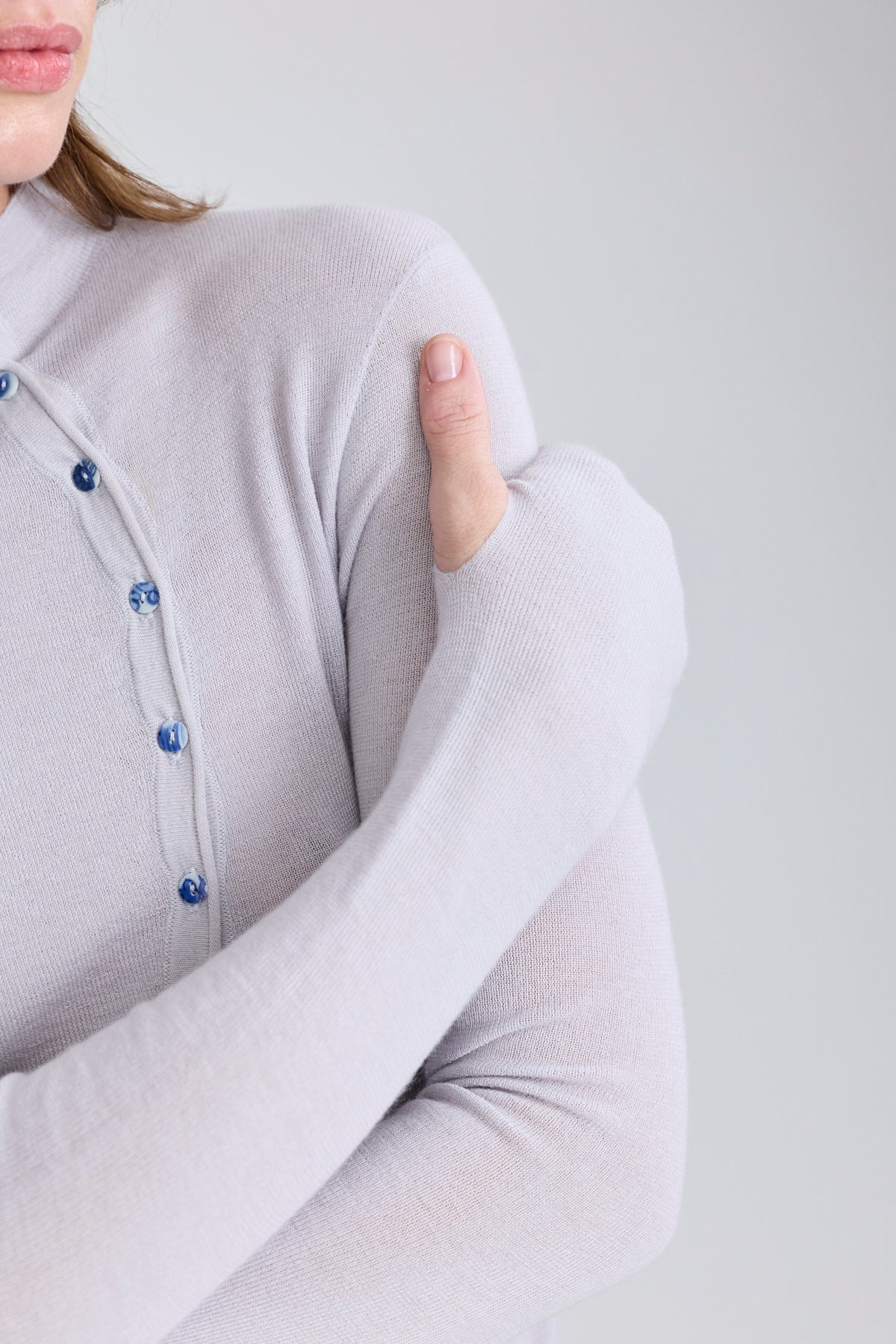 Porcelain Silk Cashmere Top