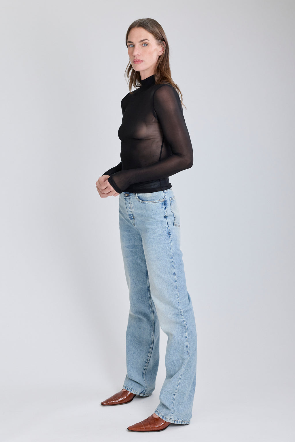 High Neck Top Collants Shirt