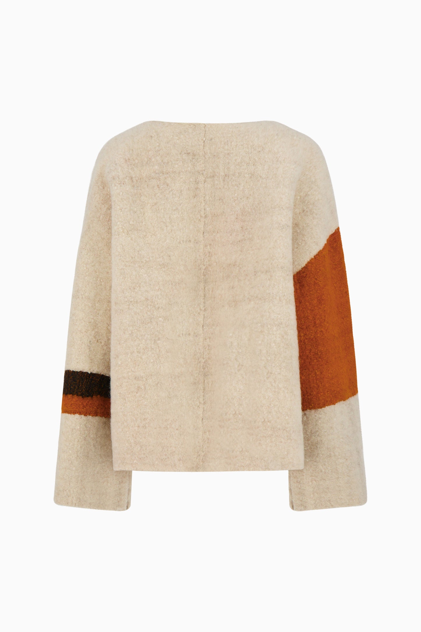 Coat with Orange and Brown Patches
