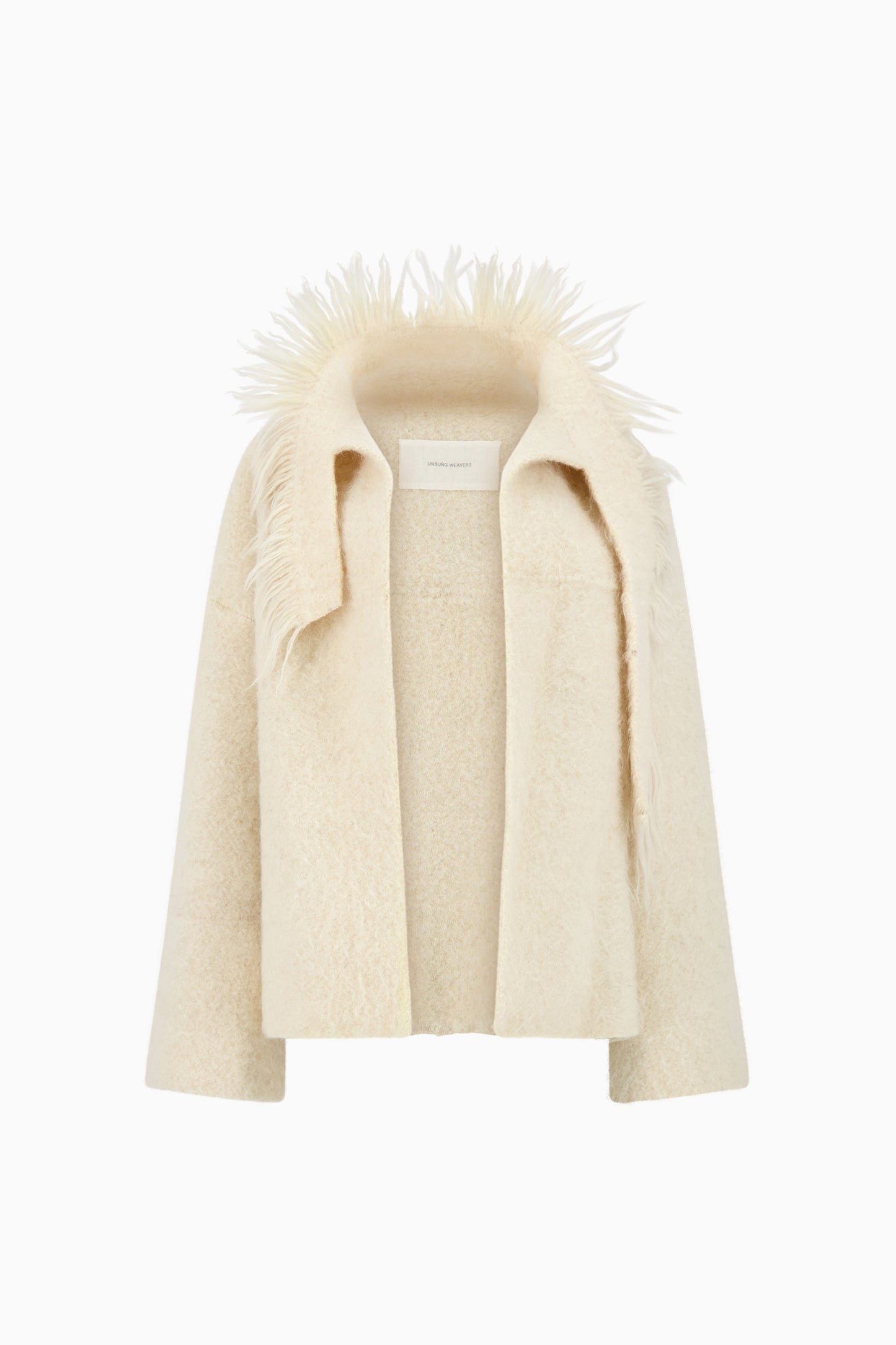 Feather Collar Coat