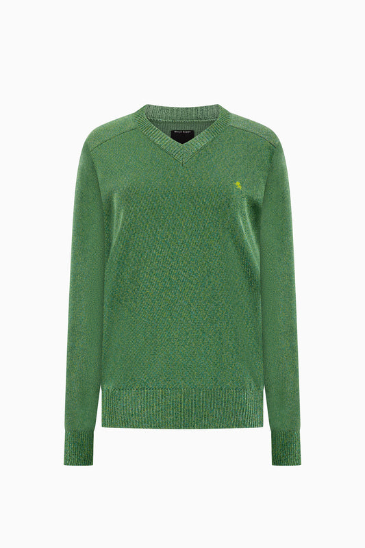 V-Neck Sweater - Green