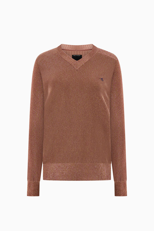 V-Neck Sweater - Peach