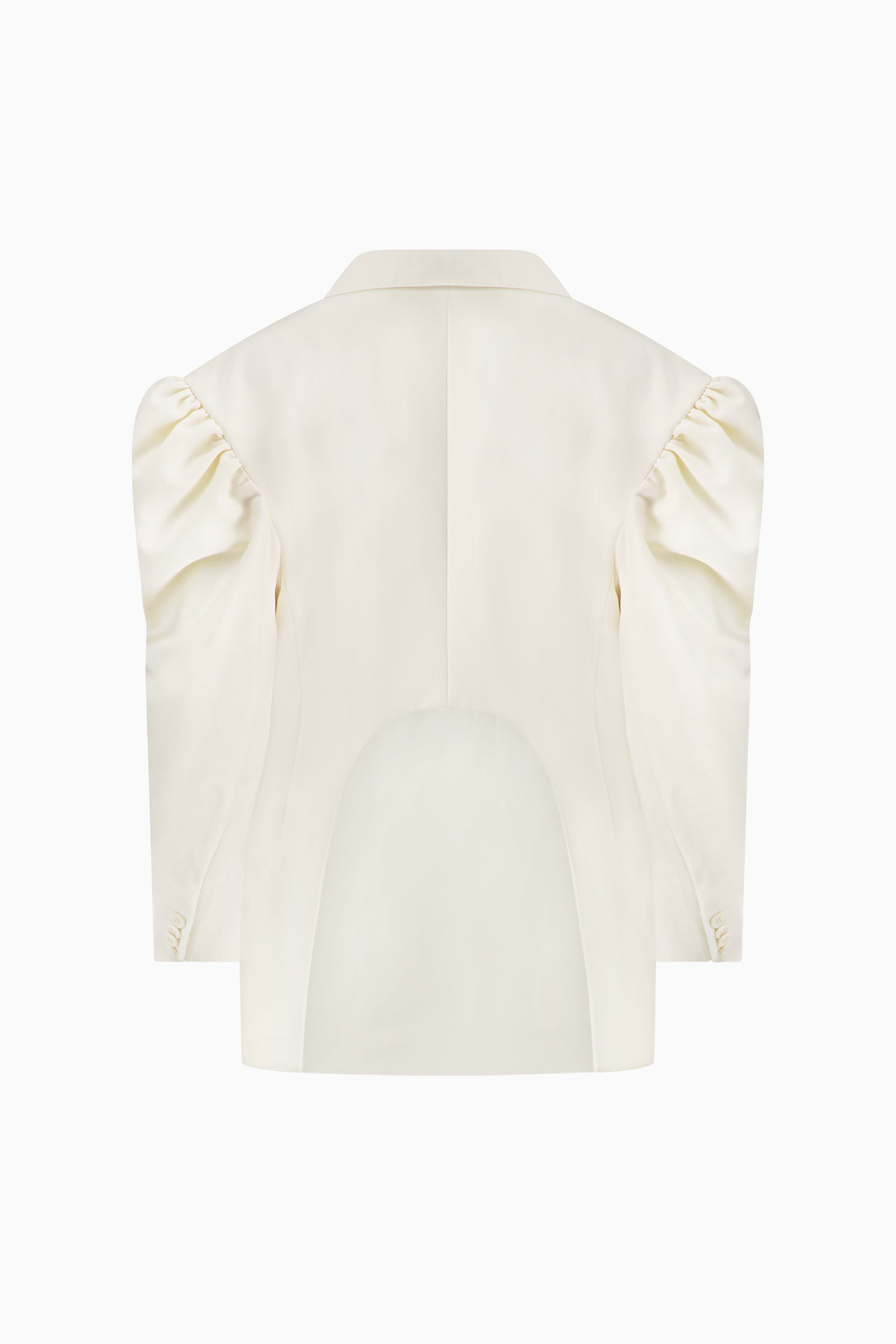 Back Cutout Draped Sleeve Bow Jacket