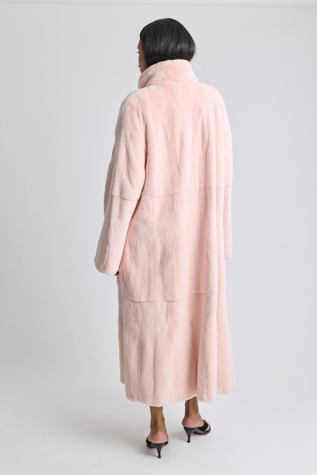 Saga Mink Pink Sheared Mink Coat