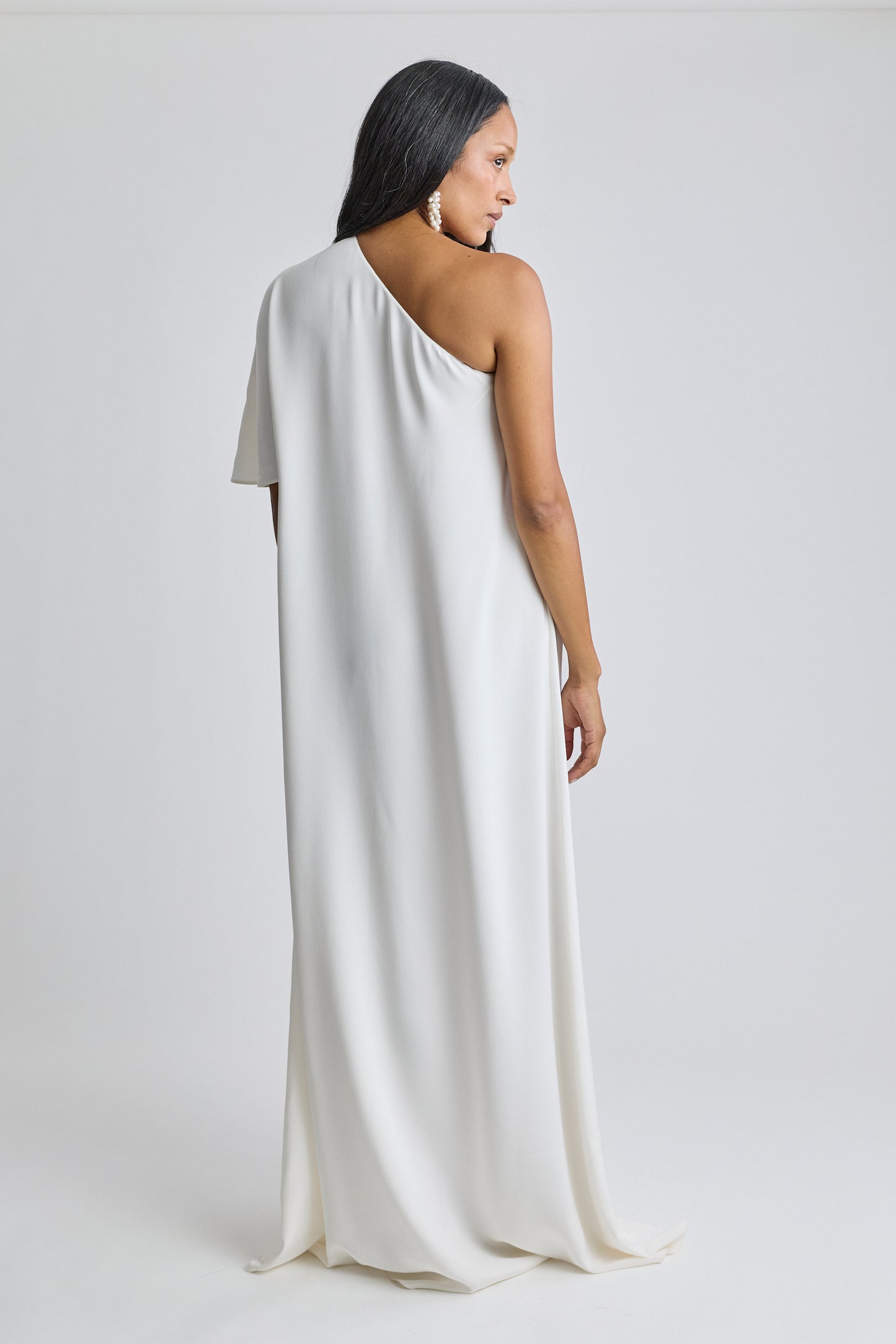Christian Dior White One Shoulder Dress