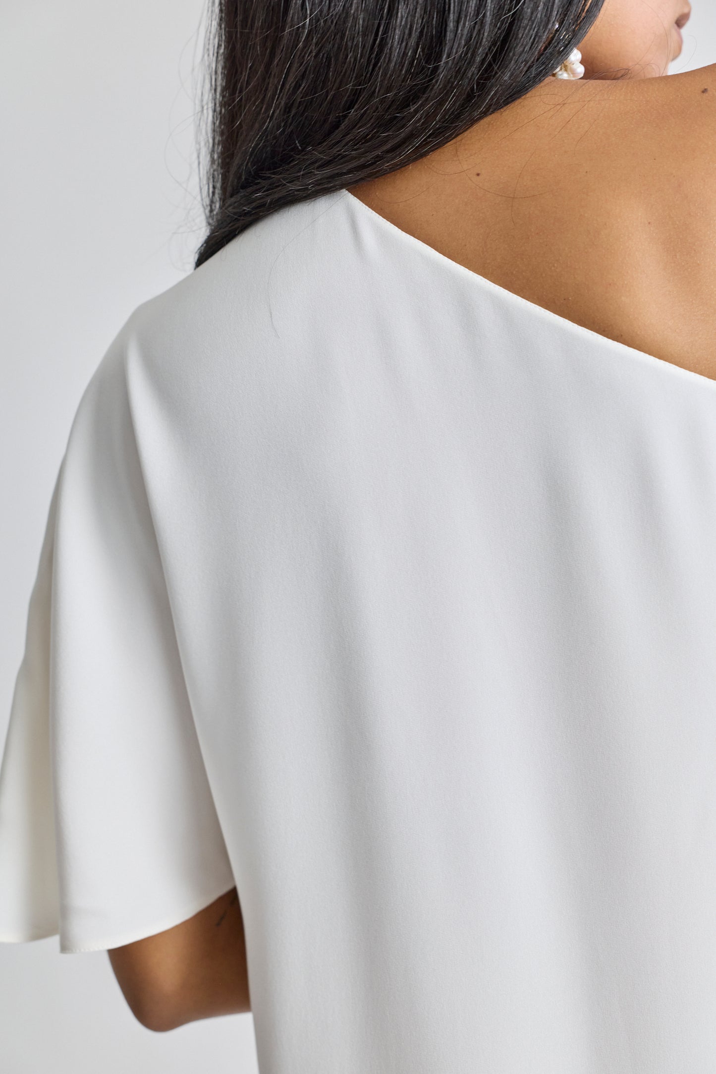 Christian Dior White One Shoulder Dress