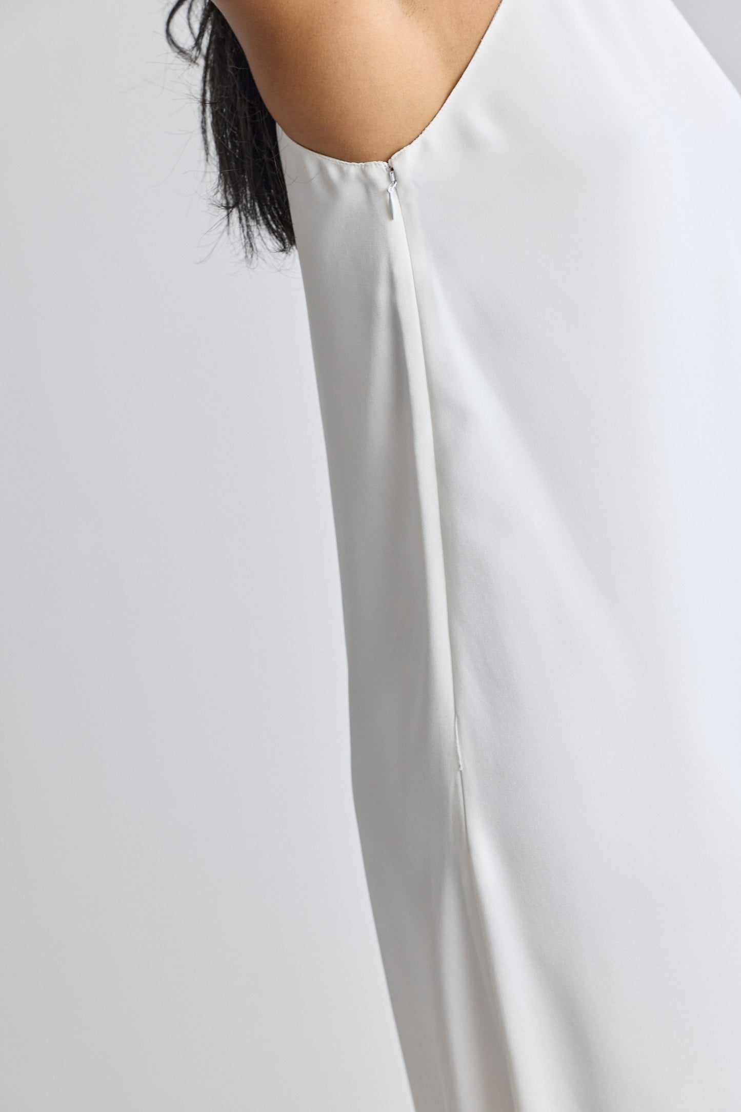 Christian Dior White One Shoulder Dress