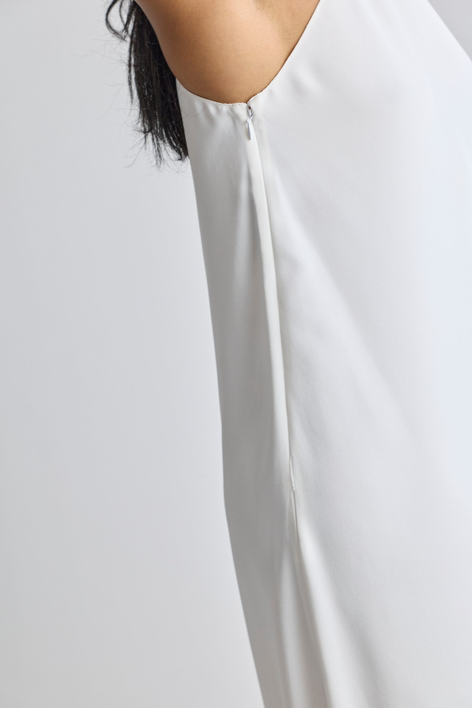 Christian Dior White One Shoulder Dress