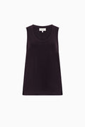 Votan Scoop Neck Vest - Black Grape