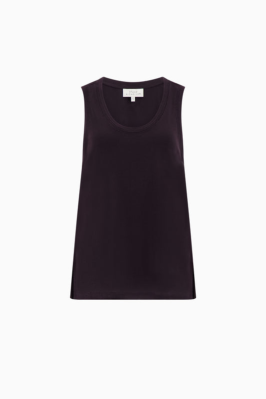 Votan Scoop Neck Vest - Black Grape